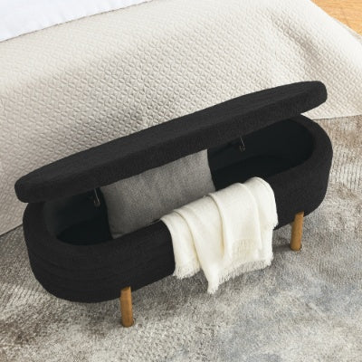Panca Ovale con Contenitore – Stile Elegante & Funzione Smart