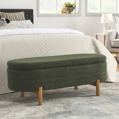 Panca Ovale con Contenitore – Stile Elegante & Funzione Smart