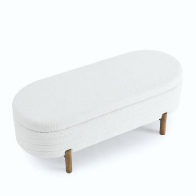 Panca Ovale con Contenitore – Stile Elegante & Funzione Smart