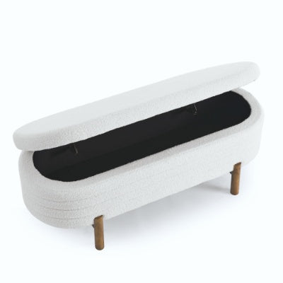 Panca Ovale con Contenitore – Stile Elegante & Funzione Smart