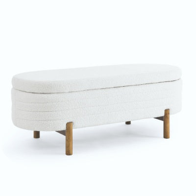 Panca Ovale con Contenitore – Stile Elegante & Funzione Smart
