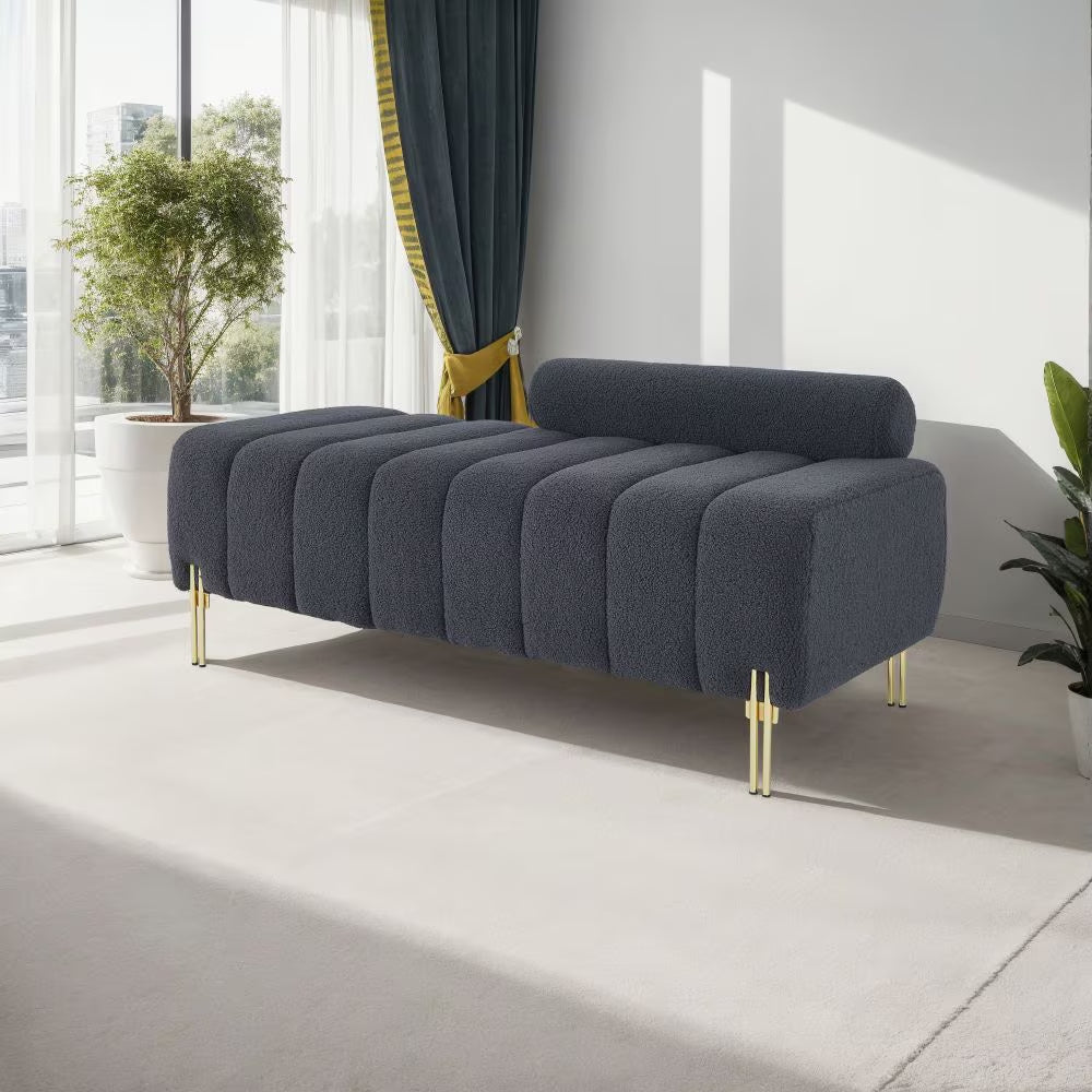 Panca in Tessuto Teddy – Comfort Morbido & Design Moderno